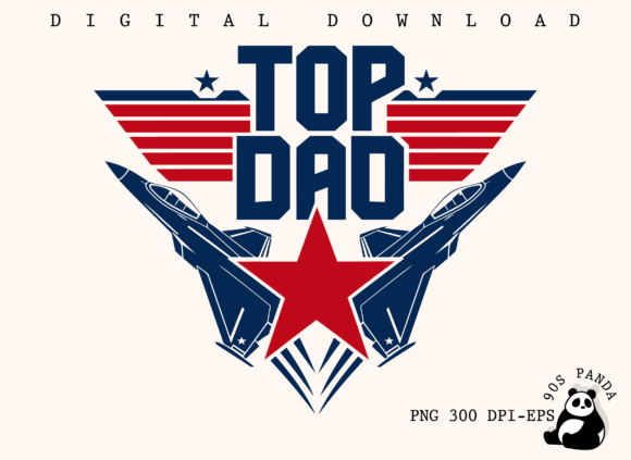Father’s Day Top Dad Papa SVG PNG Design