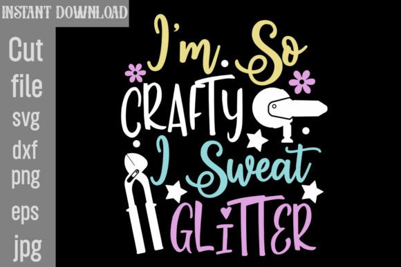 Glittery Crafty Graphics for T-Shirt Designs