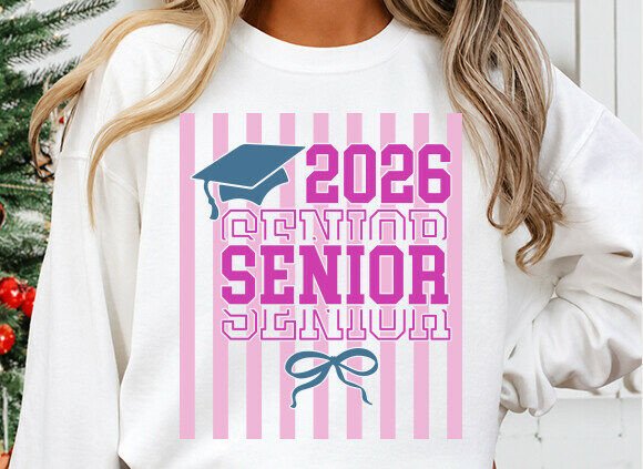 Stripes Senior 2026 SVG for T-Shirt Graphics